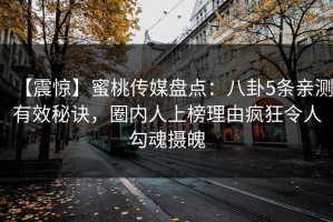 【震惊】蜜桃传媒盘点：八卦5条亲测有效秘诀，圈内人上榜理由疯狂令人勾魂摄魄