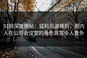 91网深度揭秘：猛料风波背后，圈内人在公司会议室的角色异常令人意外
