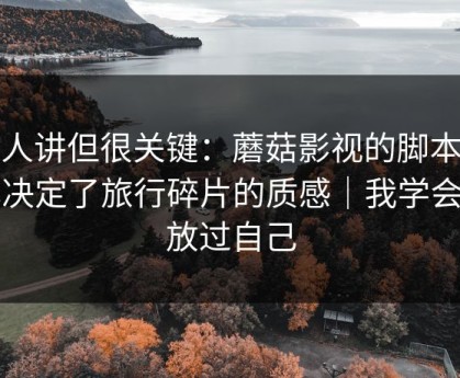 没人讲但很关键：蘑菇影视的脚本拆解决定了旅行碎片的质感｜我学会了放过自己