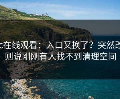 17c在线观看：入口又换了？突然改规则说刚刚有人找不到清理空间